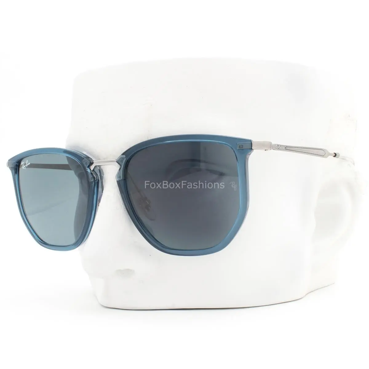 Ray-ban Sunglasses RB 4451 6803/R5 Transparent Blue on Gunmetal 53mm with Case