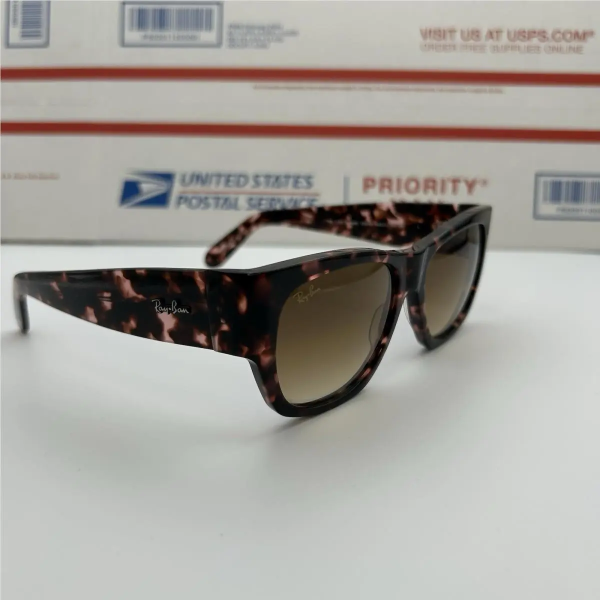 Ray-ban Nomad Pink Havana Frame Unisex Sunglasses RB2187 1334/51