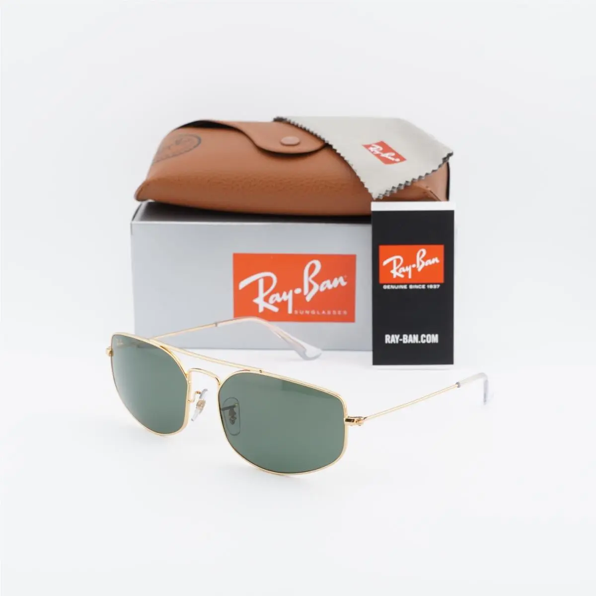 Ray Ban RB3845 919631 Legend Gold/G-15 Green 60 mm 60-17-140 Sunglasses