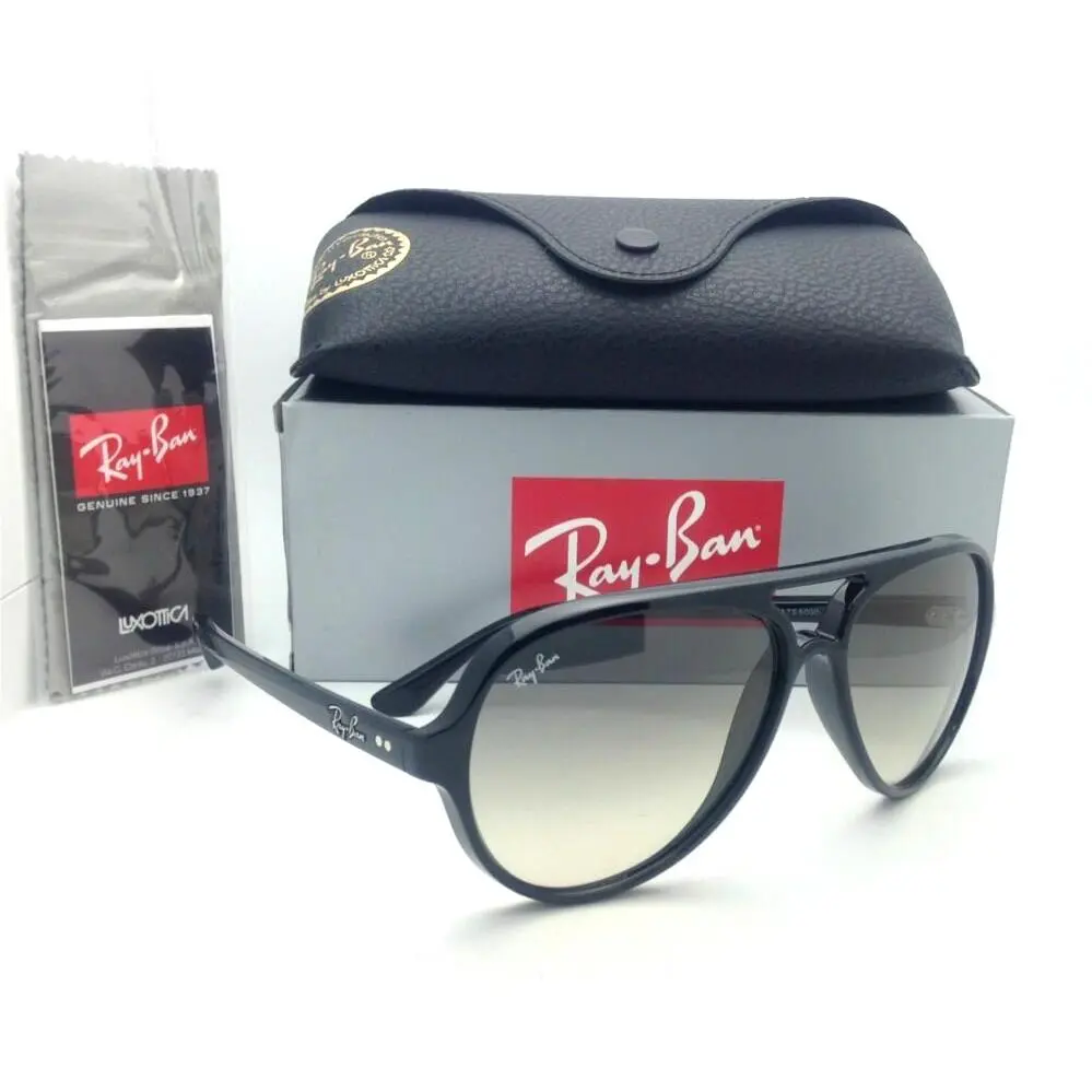 Ray-ban Sunglasses RB 4125 Cats 5000 601/32 59-13 Black W/grey Gradient Lens
