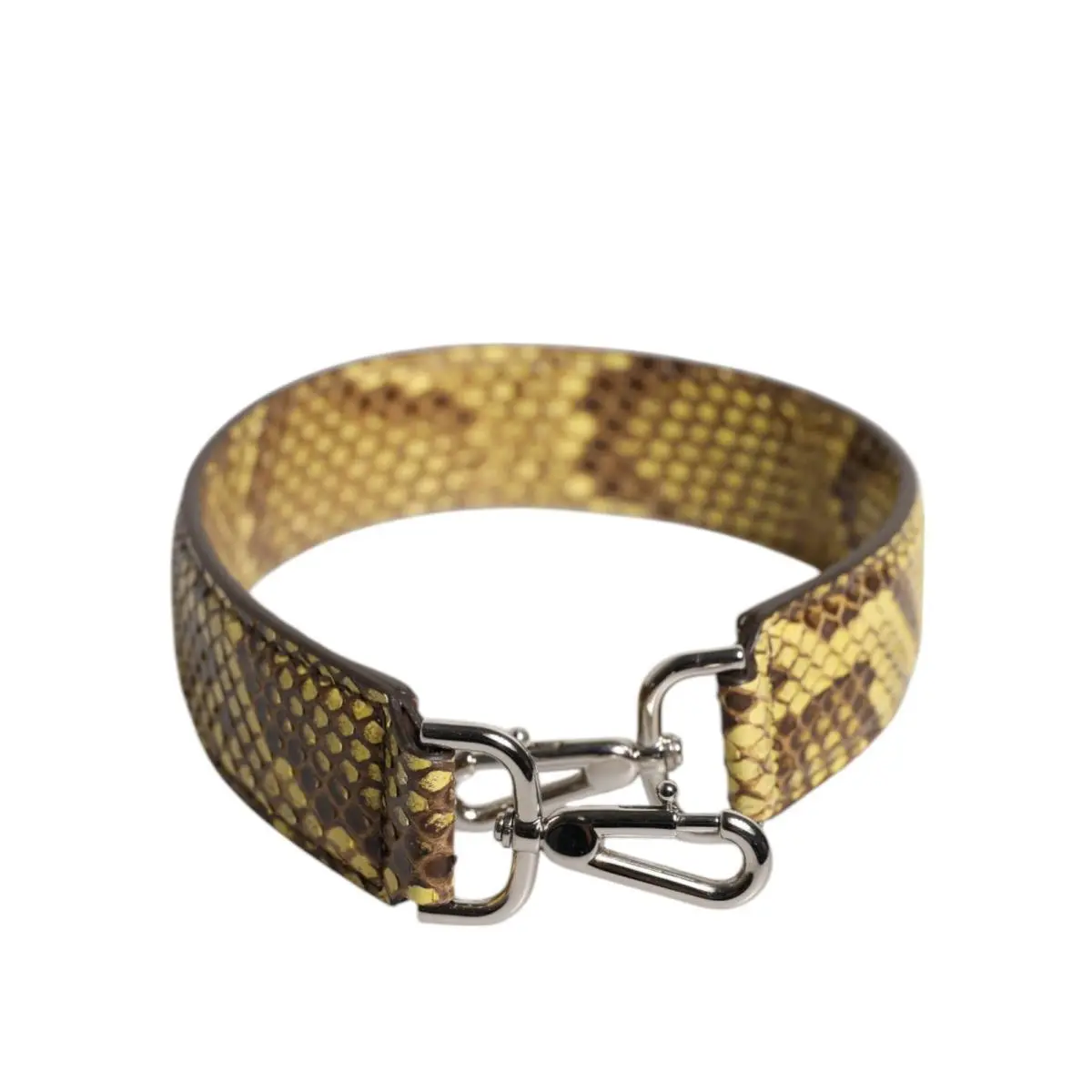 Dolce Gabbana Yellow Exotic Leather Bag Shoulder Strap
