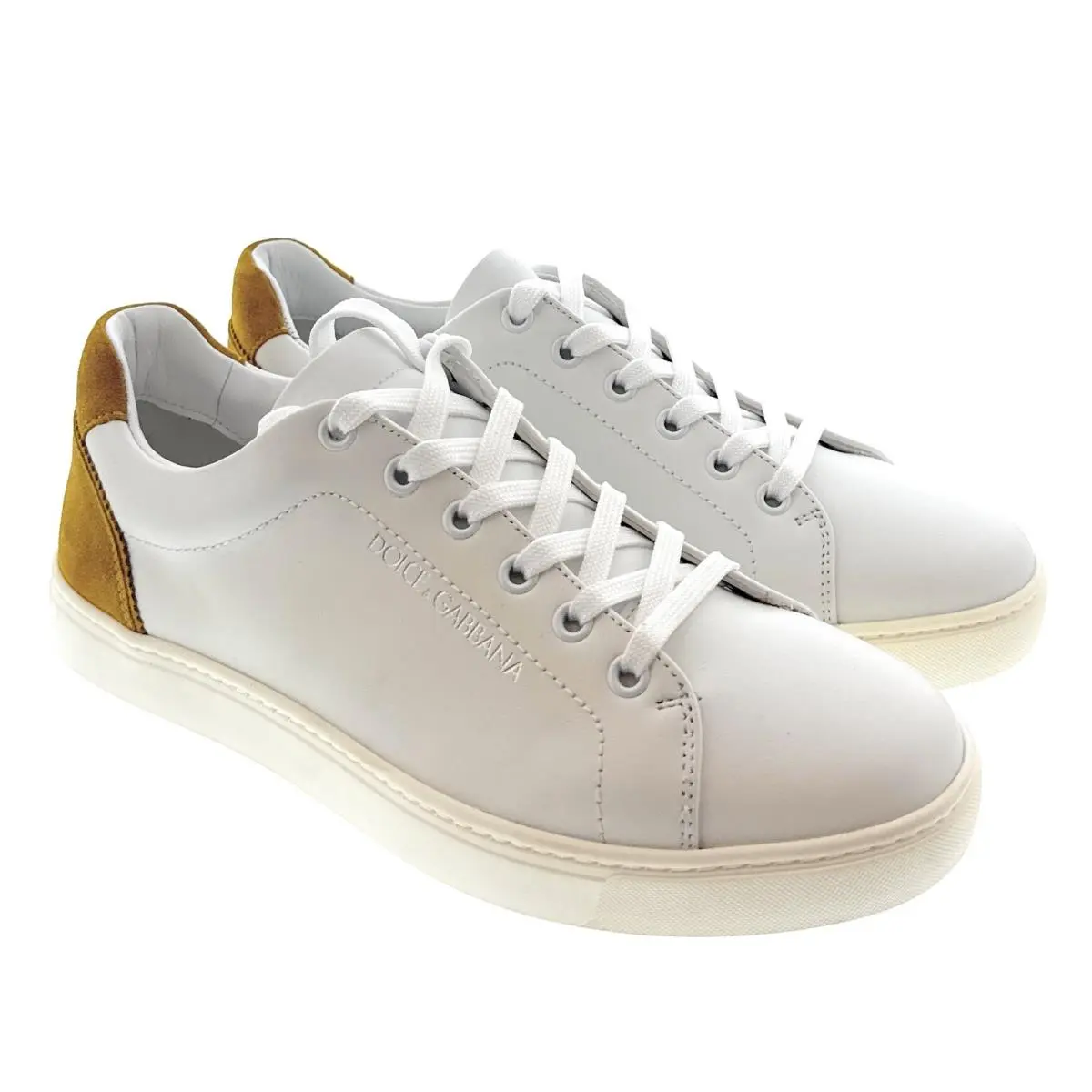 Dolce Gabbana Yellow/mustard Classic Mens Court Sneakers-39