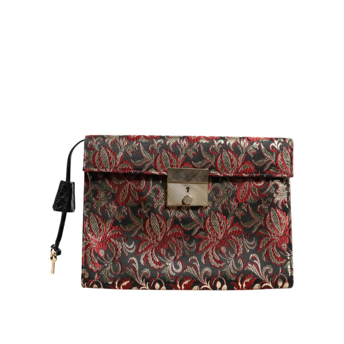 Dolce Gabbana Multicolor Jacquard Floral Document Briefcase Bag - BAG4679