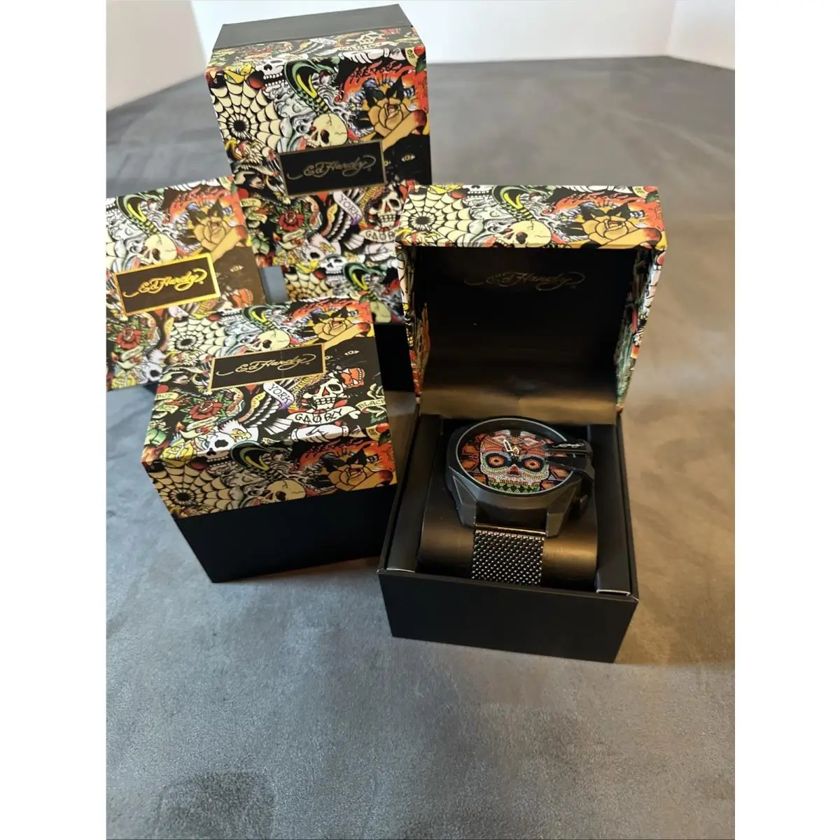 Ed Hardy Day Of The Dead Watch Skull Face Link Band Vibes For Days