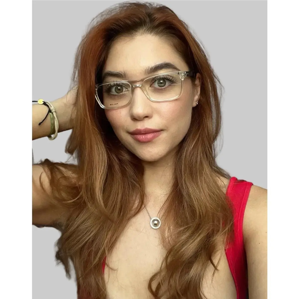 Police V 1832 col.P79B 52mm 52-17-145 Clear Men`s Women`s Eyeglasses Frame