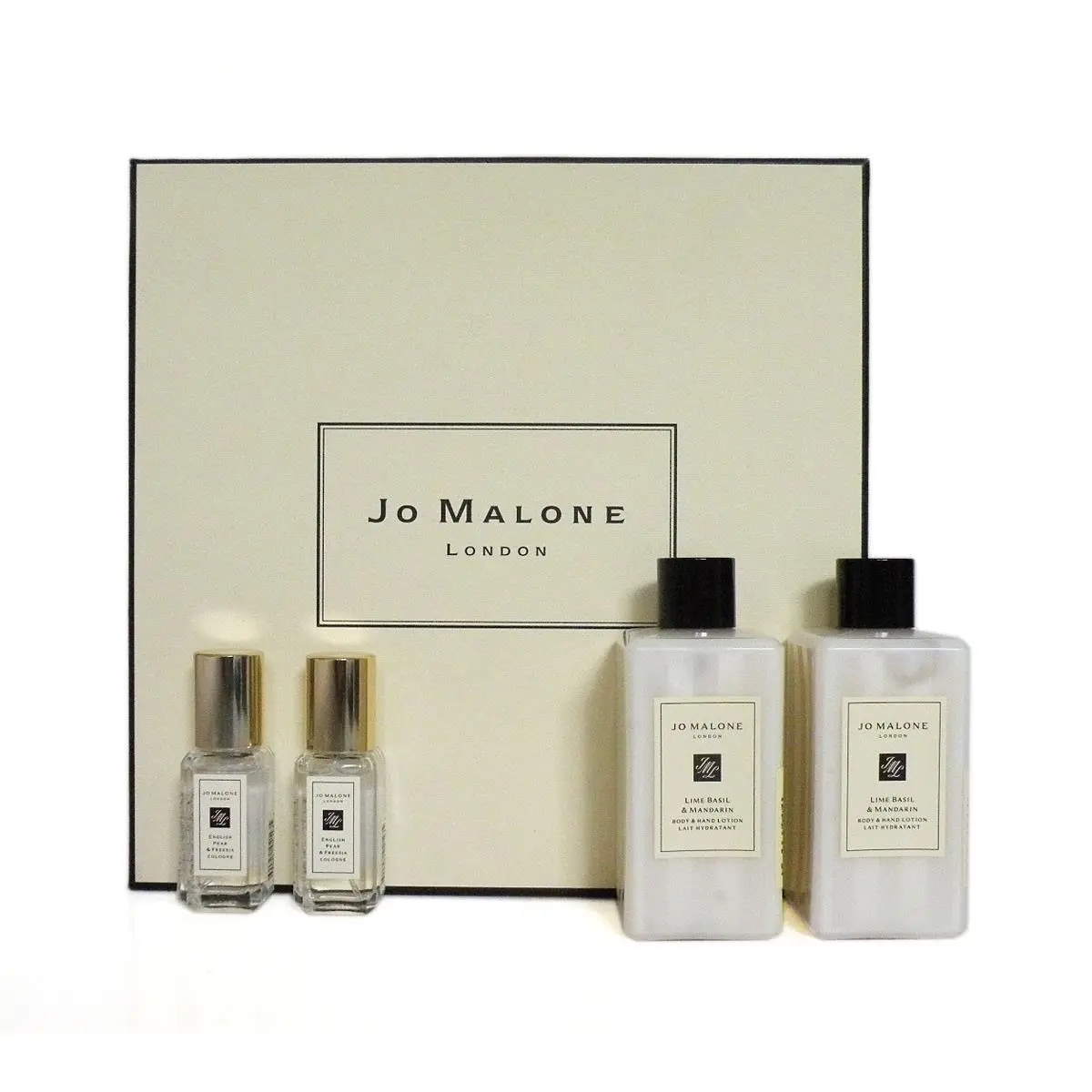 Jo Malone Body Lotion Lime Basil Mandarin English Pear Freesia Cologne Set
