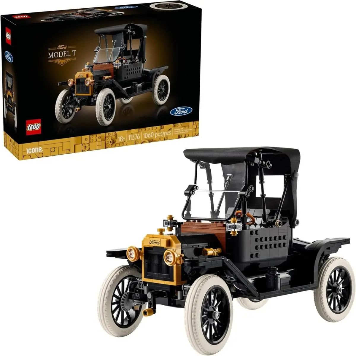 Lego Icons Ford Model T 11376 Building Set – 1 060 Pieces Vintage Car Model