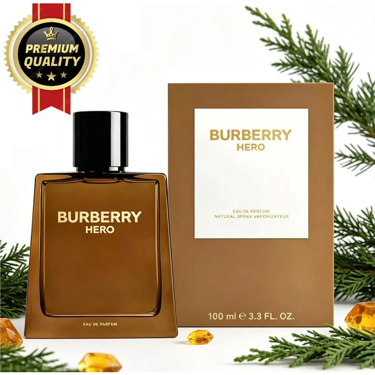 Burberry Hero For Men Parfum 100 ml / 3.3 oz Eau de Parfum Cologne