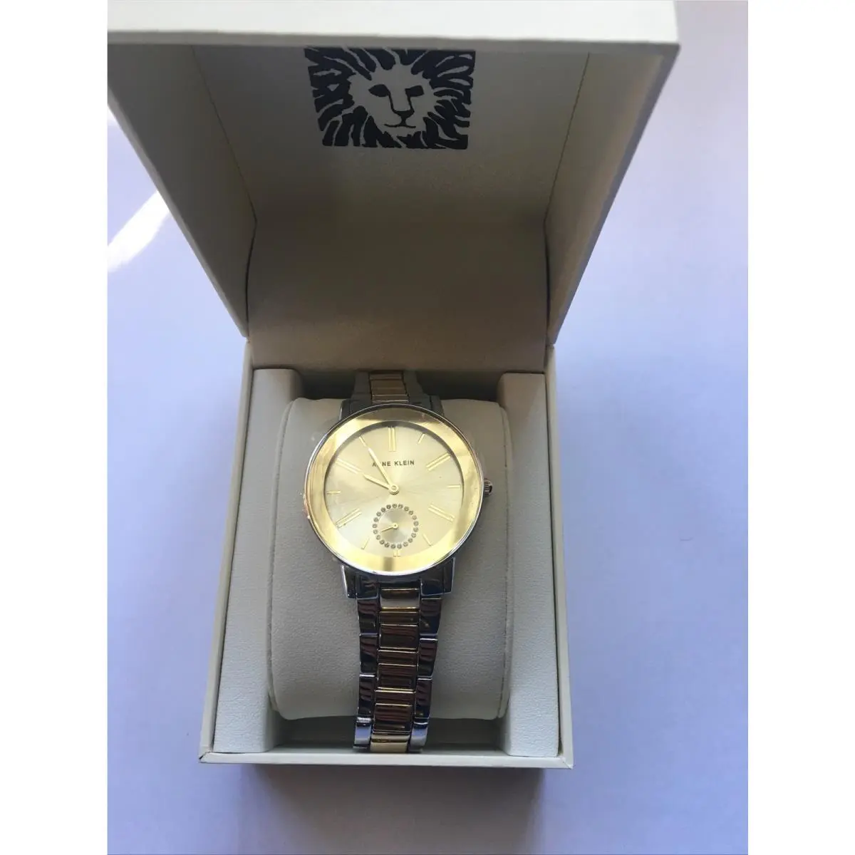 Anne Klein Ladies Watch Created with Swarovski Crystals Model AK/3485CHATT