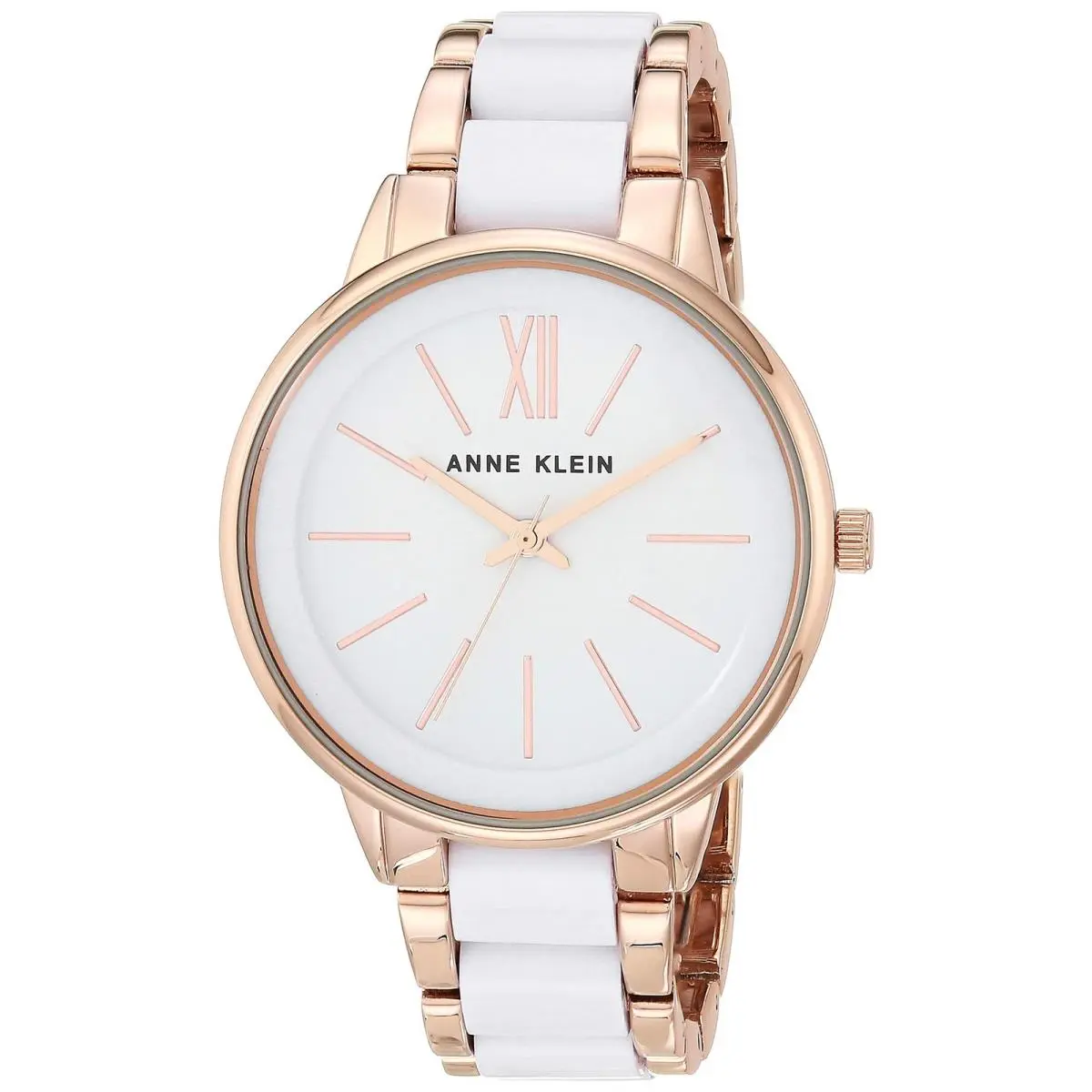 Anne Klein Women`s Resin Bracelet Watch White/rose Gold