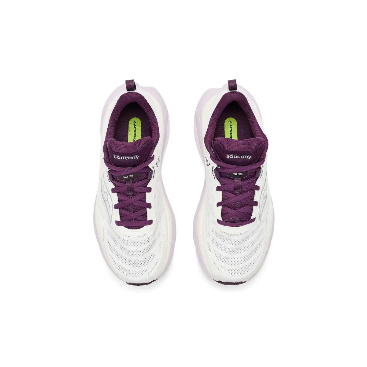 Saucony shoes - Ivory/Eggplant 7