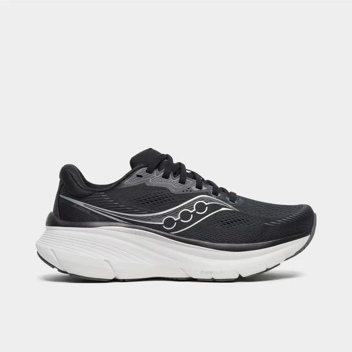 Women`s Saucony Guide 19 Running Shoes Black/silver S1105800 001