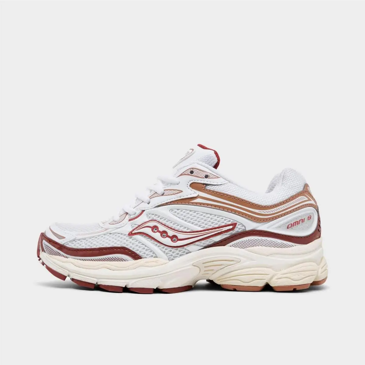 Women`s Saucony Progrid Omni 9 Casual Shoes White/cinnamon S610641 100