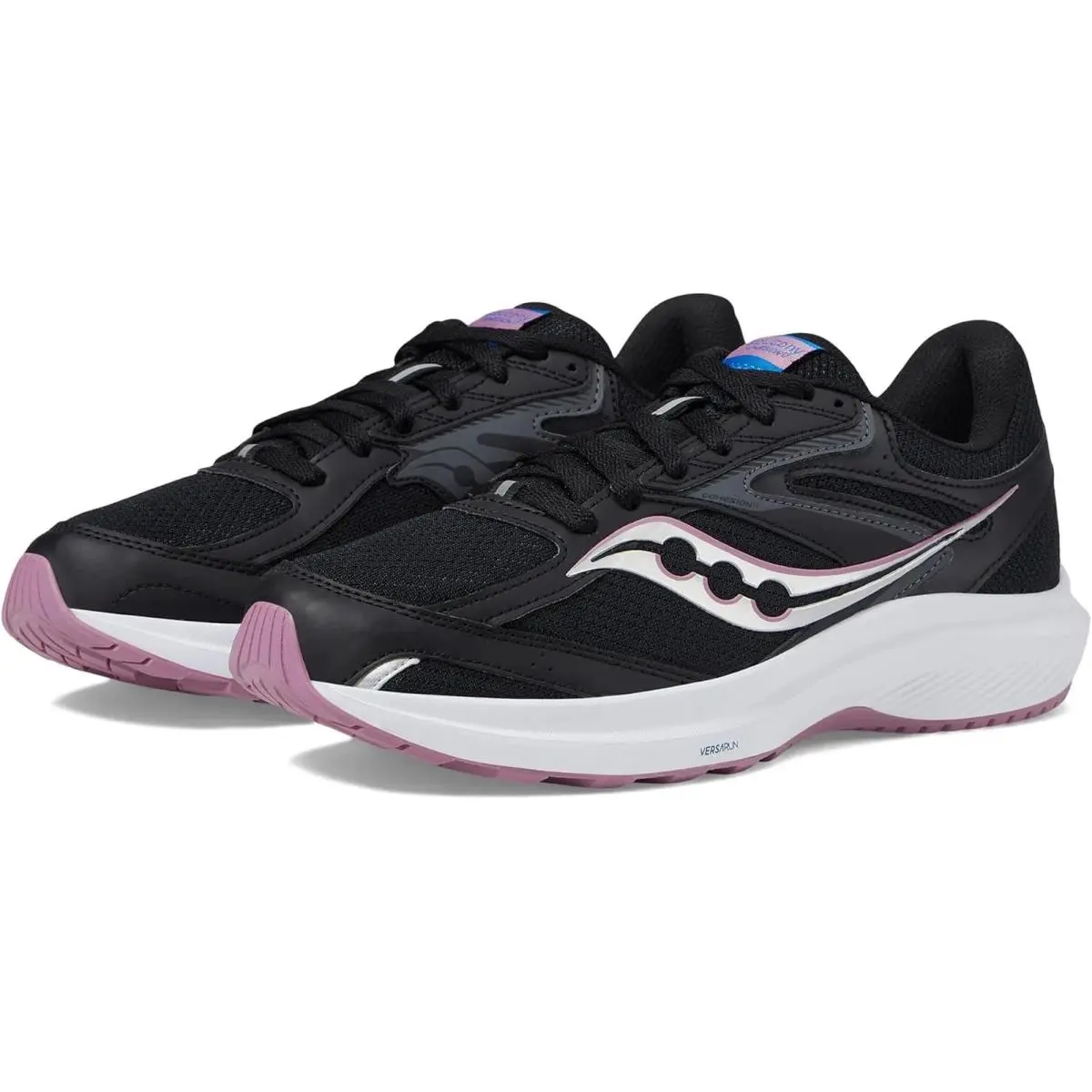 Saucony Cohesion 17 Womens Size 9 Black/orchid Running Shoes Sneaker