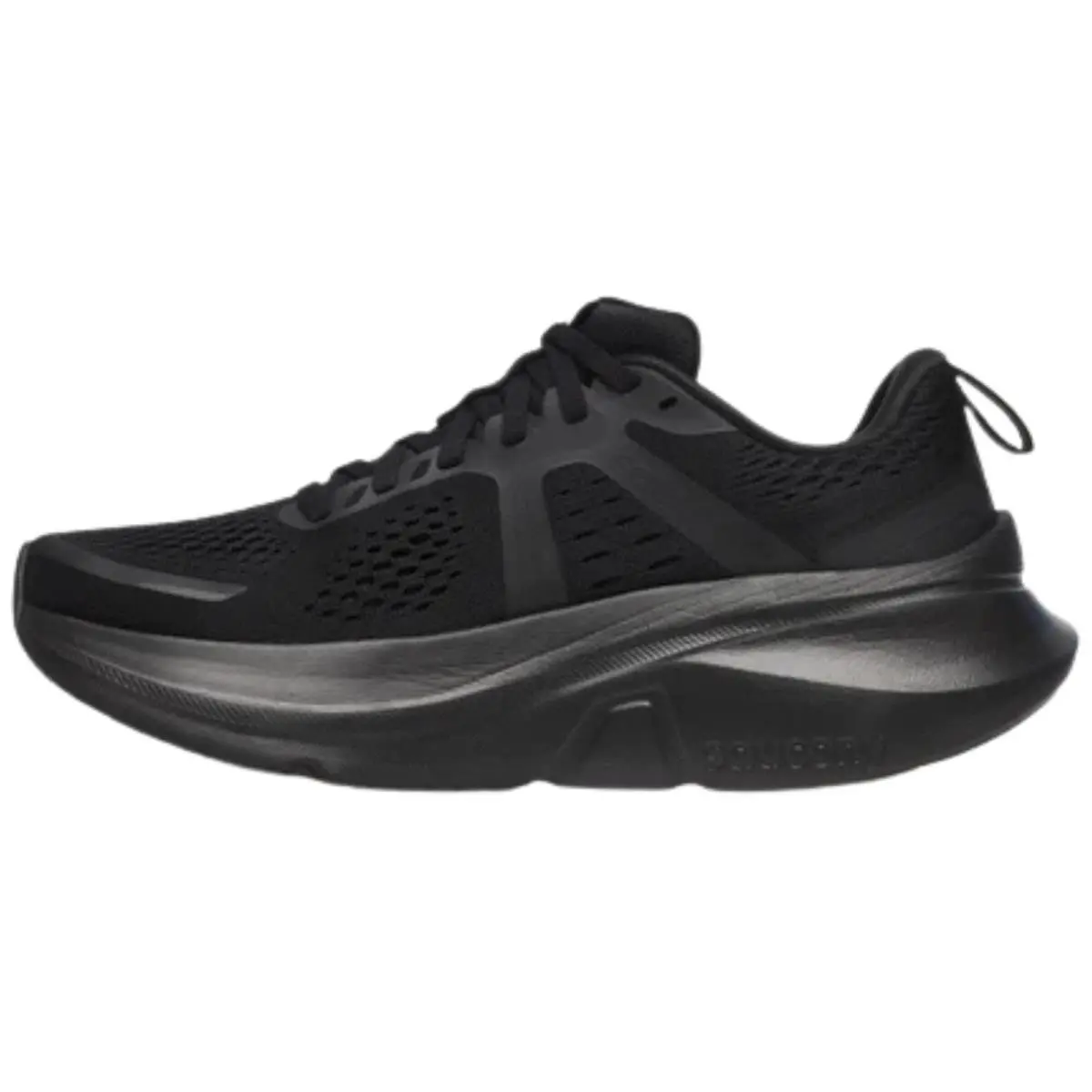 Saucony Women`s Guide 18 Sneaker Triple Black 8.5 Extra Wide