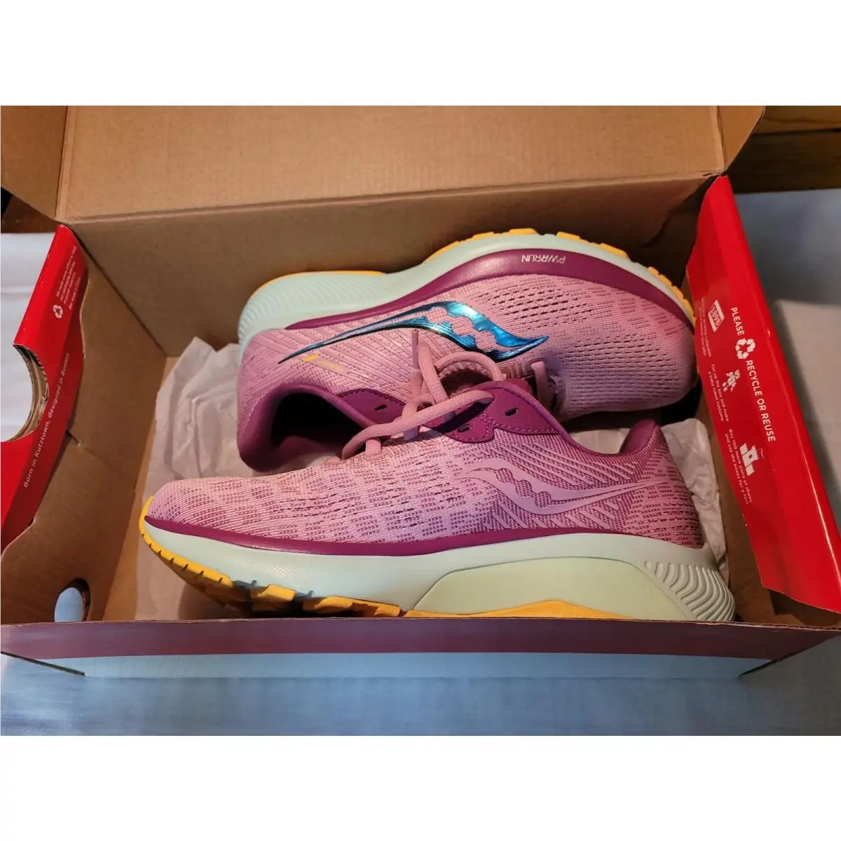 Womens Saucony Sz 6.5/37.5 Guide 14 Future Pink Rose Running Shoes