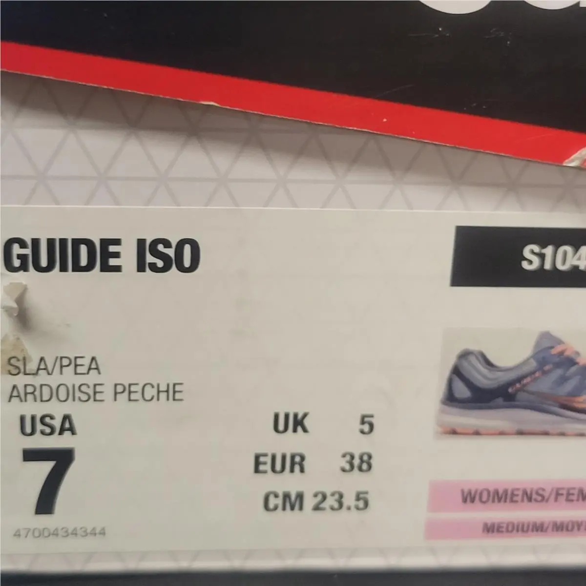 Saucony shoes - Saucony Guide Iso - Guide Iso - Slate/Peach (UPC: 884547878717) 0