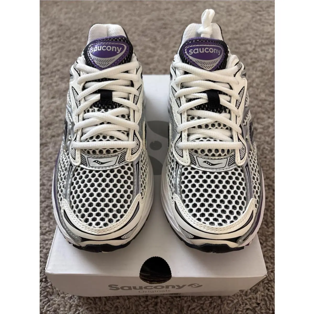Saucony OG Progrid Omni 9 Silver Purple Men Sizes 5 Women Size 6.5 S70739-10