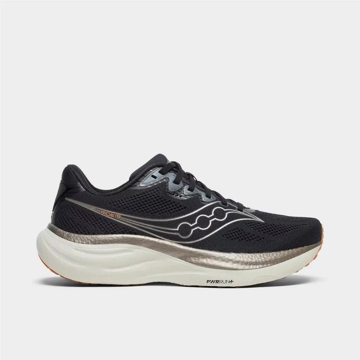 Men`s Saucony Ride 19 Running Shoes Black/pewter S2105545 001 SZ 7.5