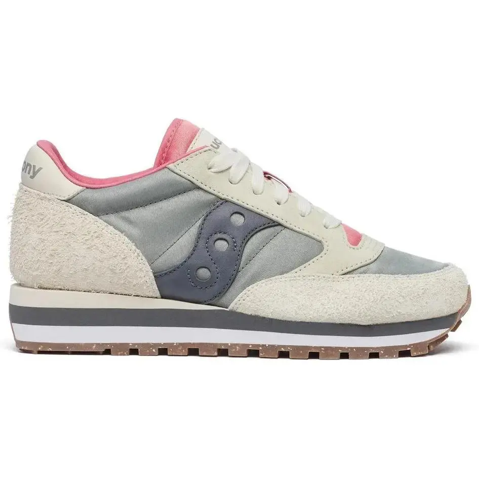 Saucony Jazz Triple Primaloft Mud Ivory Womens Size 10 Grey Running Shoes