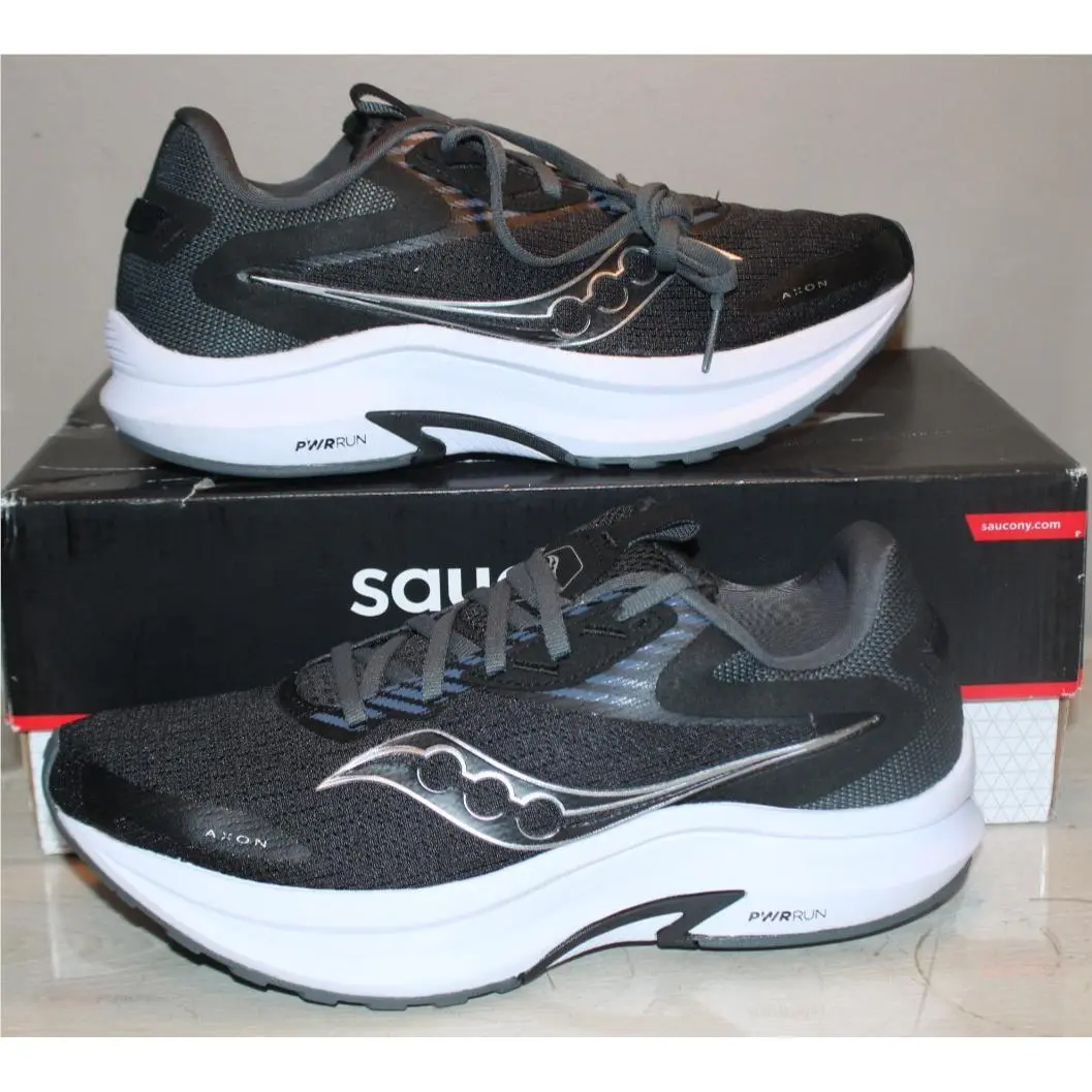 Saucony Women`s Axon 2 Black/white Sneakers Shoes SZ 9.5