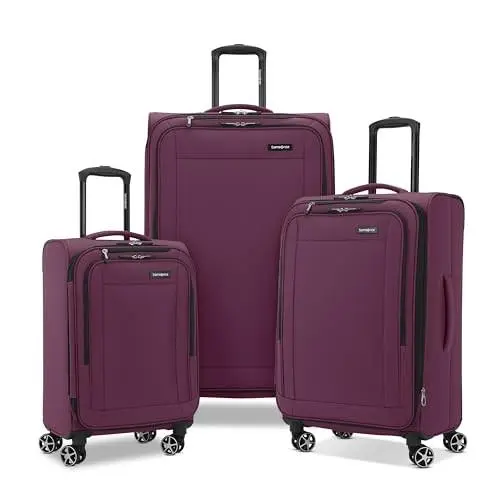 Samsonite Saire Lte Softside Expandable Luggage Spinners Raspberry 3PC
