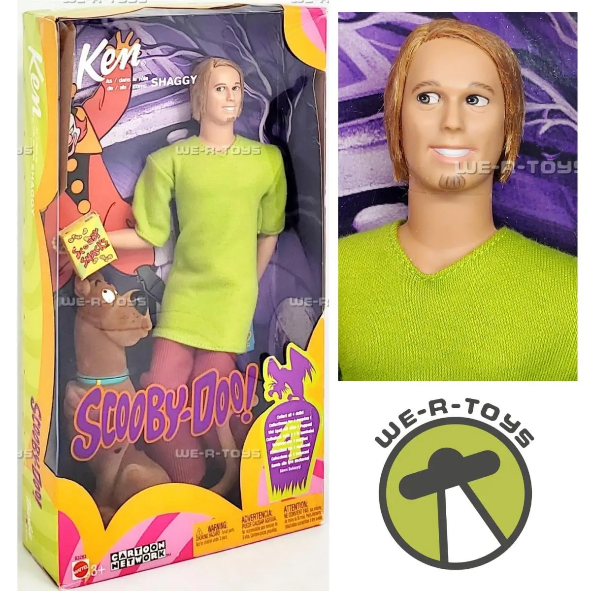 Barbie Ken as Shaggy in Scooby-doo Doll 2002 Mattel B3283