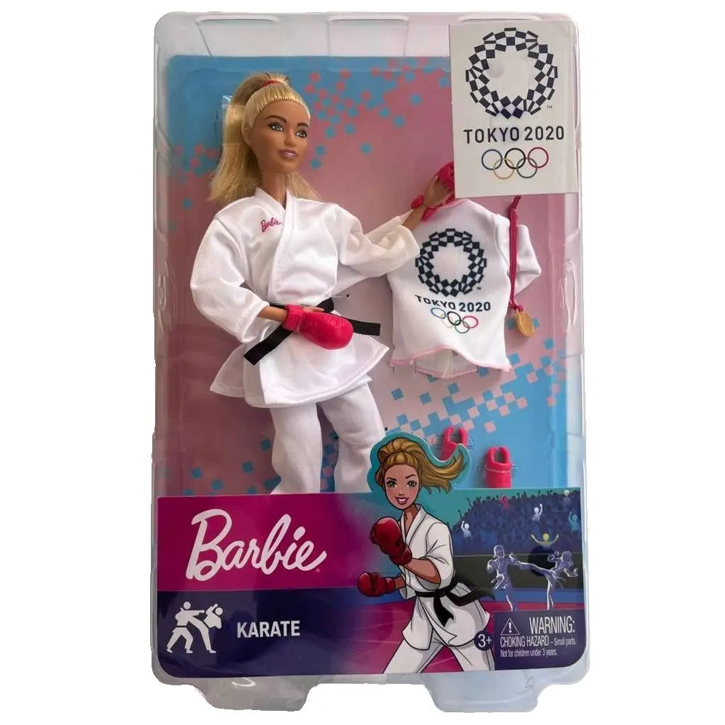 Barbie Tokyo 2020 Olympic Karate Doll GJL74 Nrfb Package Damage Mattel