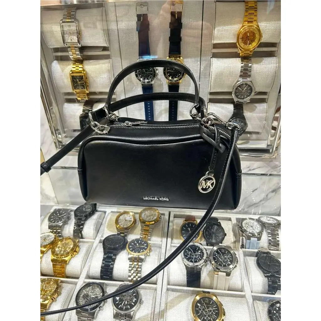 Cecily Women Small Crossbody Leather or Pvc Purse Bag Handbag Purse BLACK by Michael Kors