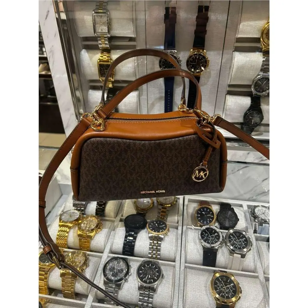 Cecily Women Small Crossbody Leather or Pvc Purse Bag Handbag Purse BROWN by Michael Kors