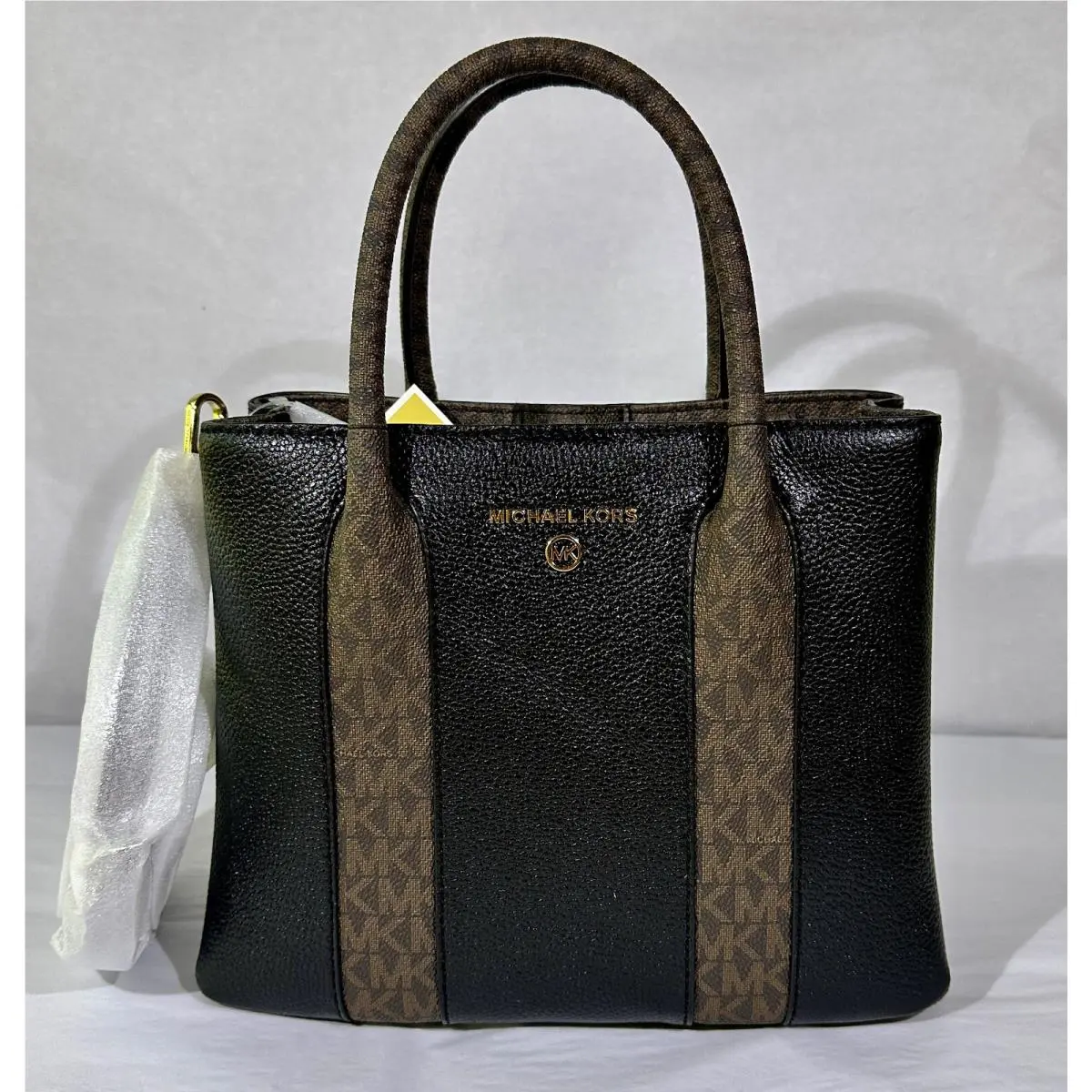 Michael Kors Pebble Leather Signature Logo Medium Messenger Bag