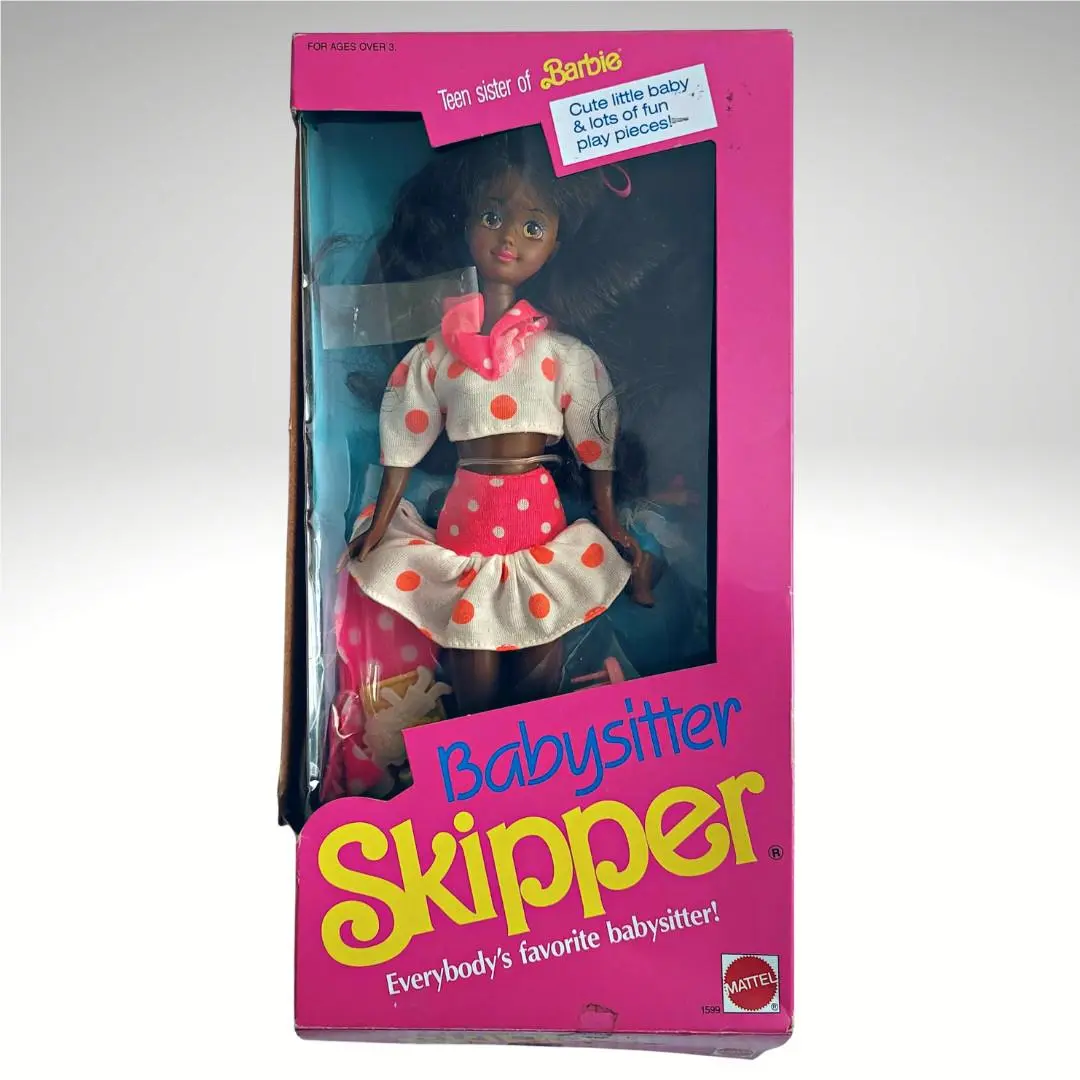 Vintage 1990 Babysitter Skipper African American Barbie Doll W/ Baby 1599