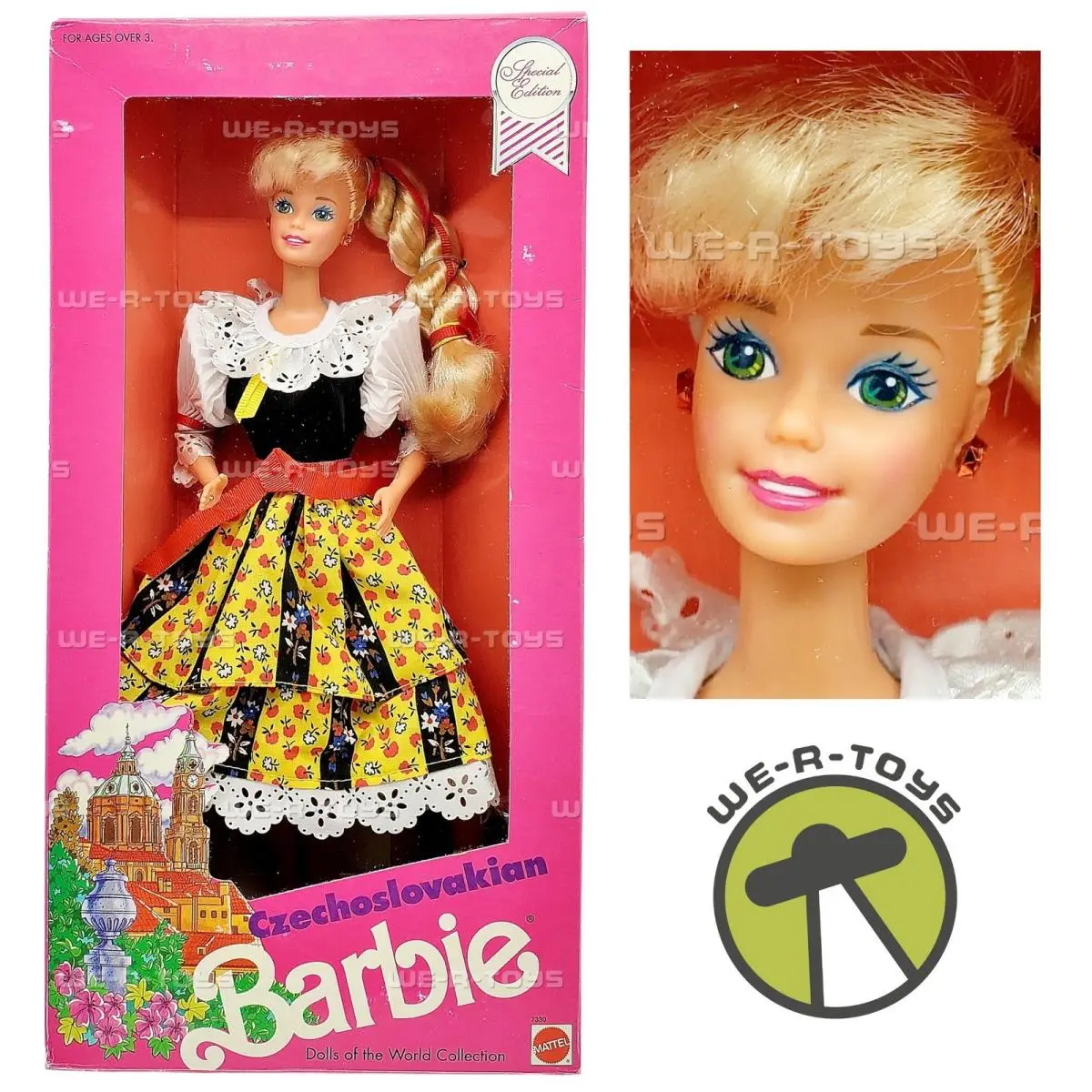 Czechoslovakian Barbie Dolls of The World Special Edition 1990 Mattel 7330