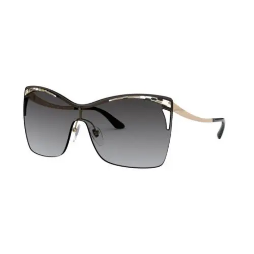 Bvlgari Women`s Butterfly Sunglasses BV6138-20148G Gray Geometric