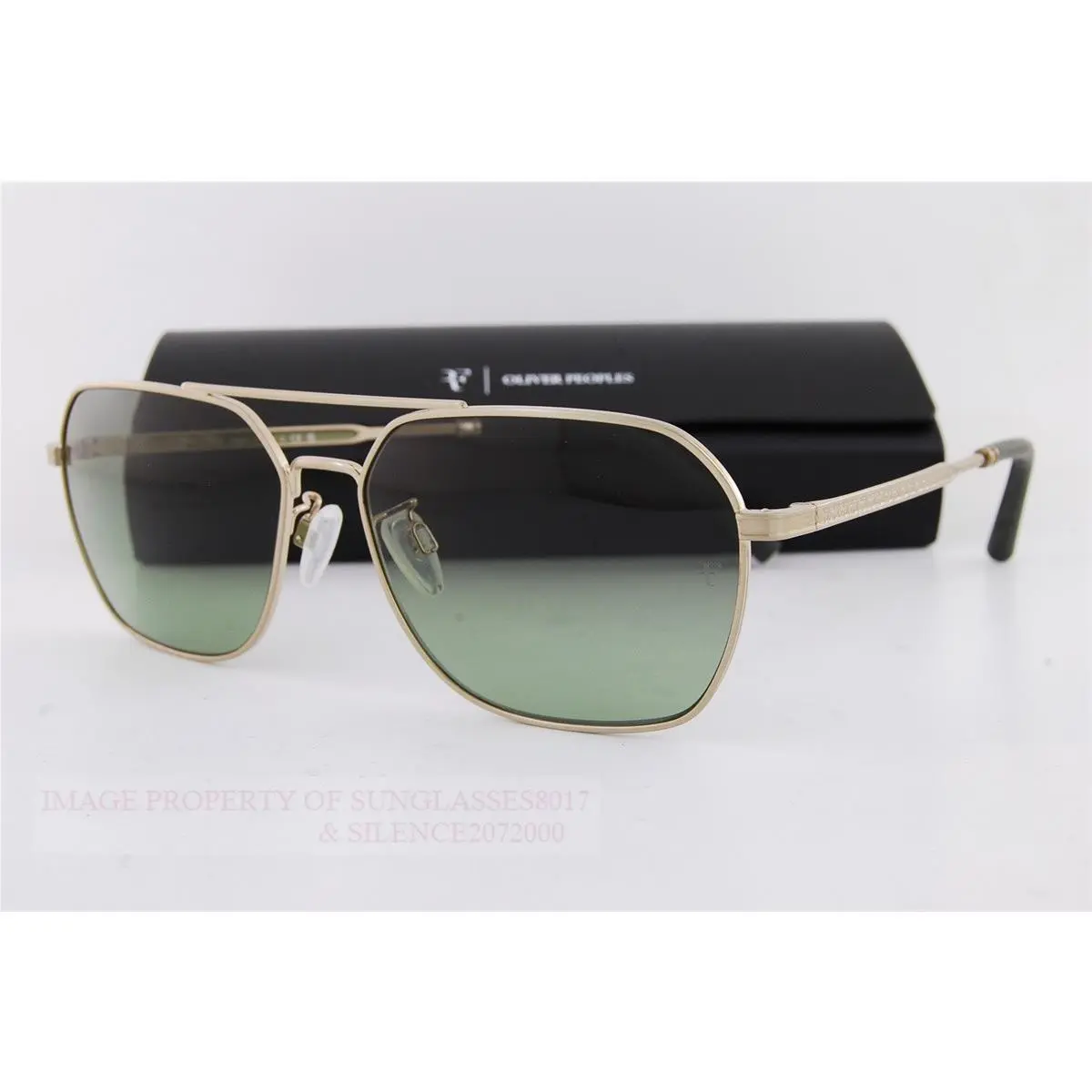Sunglasses OV 1377S 52452A R-17 Brushed Gold/forest Gradient by Oliver Peoples
