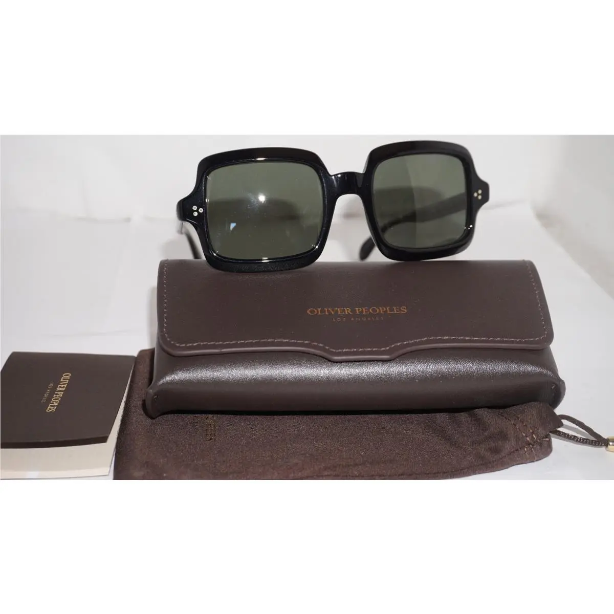 Oliver Peoples Sunglasses Avri Square Black Green OV5403SU 10059A 50 21 145