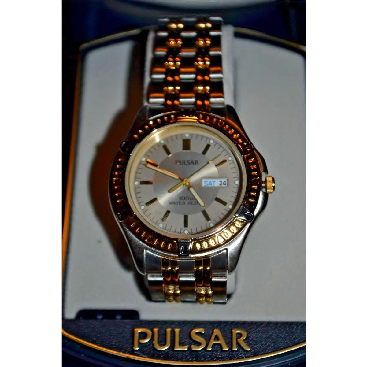 Pulsar Date Quartz Watch by Seiko PXF08 Bracelet Band Nos