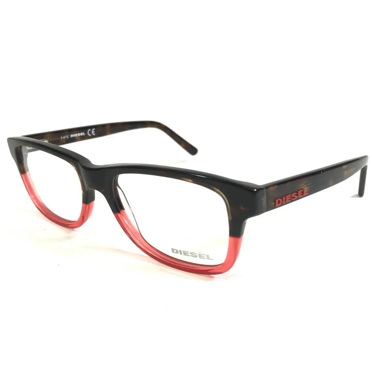 Diesel Eyeglasses Frames DL5001 col.044 Clear Red Brown Tortoise 54-17-145