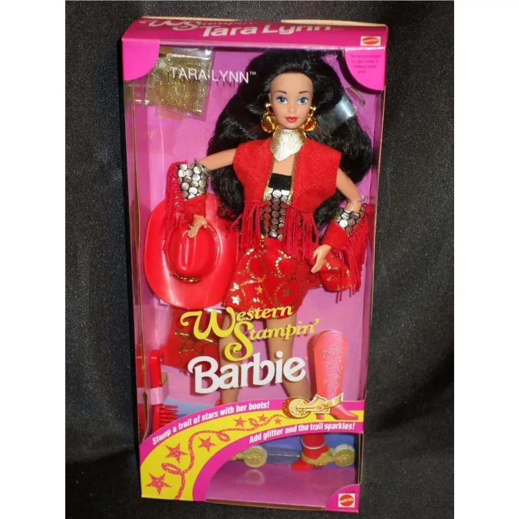 1993 Western Stampin` Tara Lynn W/ Steffie Face Barbie Doll 10295 Nrfb