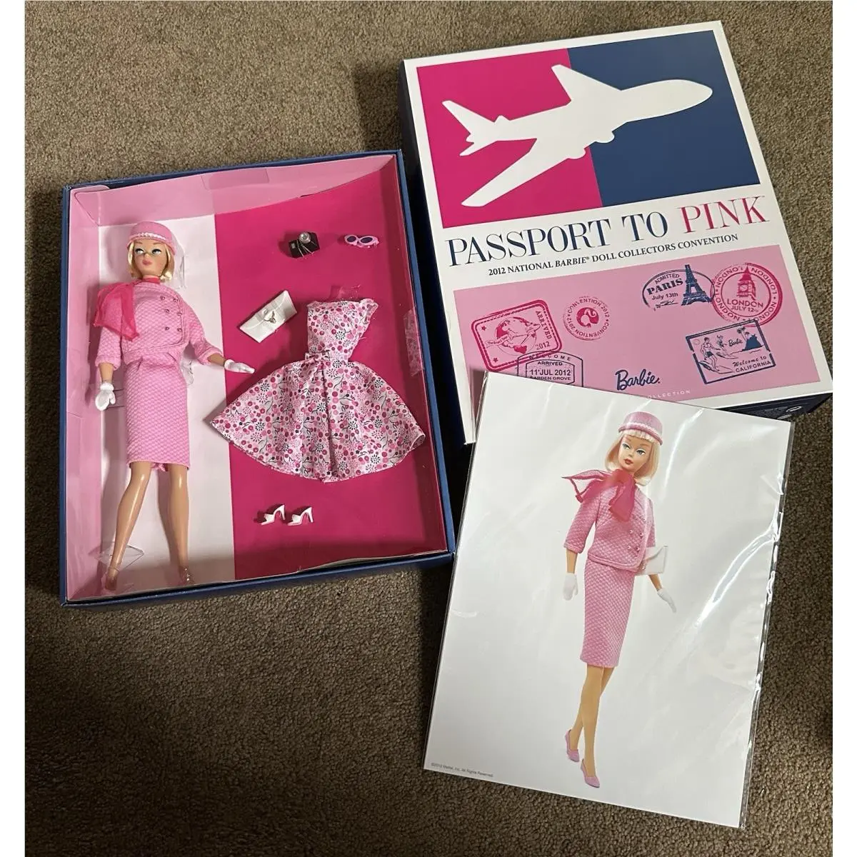 Barbie Doll National Barbie Doll Convention Passport to Pink Nrfb 2012 Rare