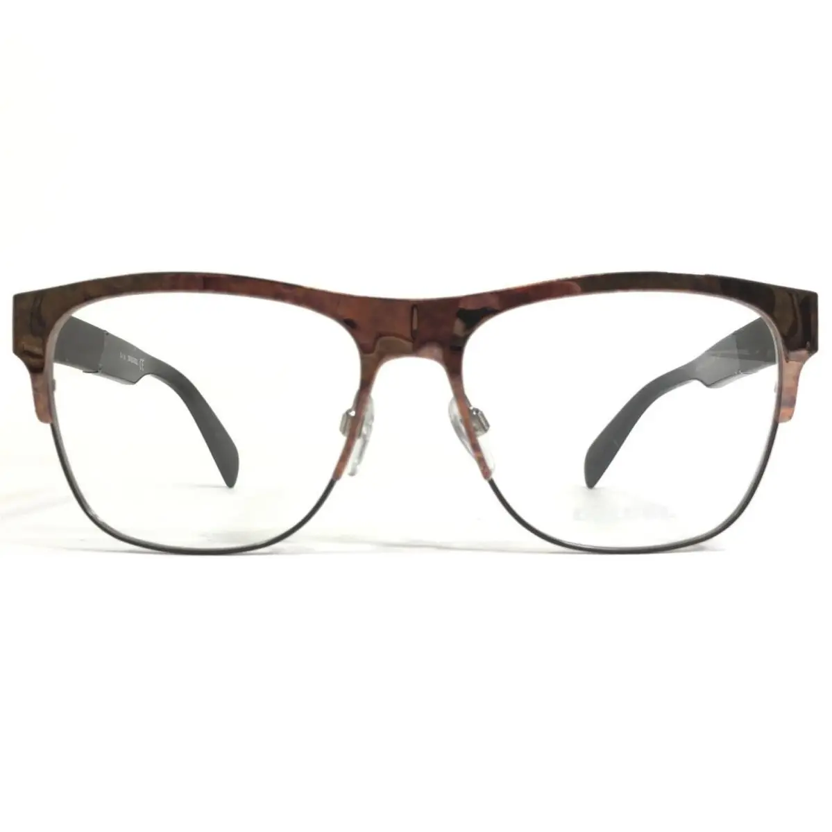 Diesel Eyeglasses Frames DL5094 col.005 Brown Marble Silver Square 55-16-145