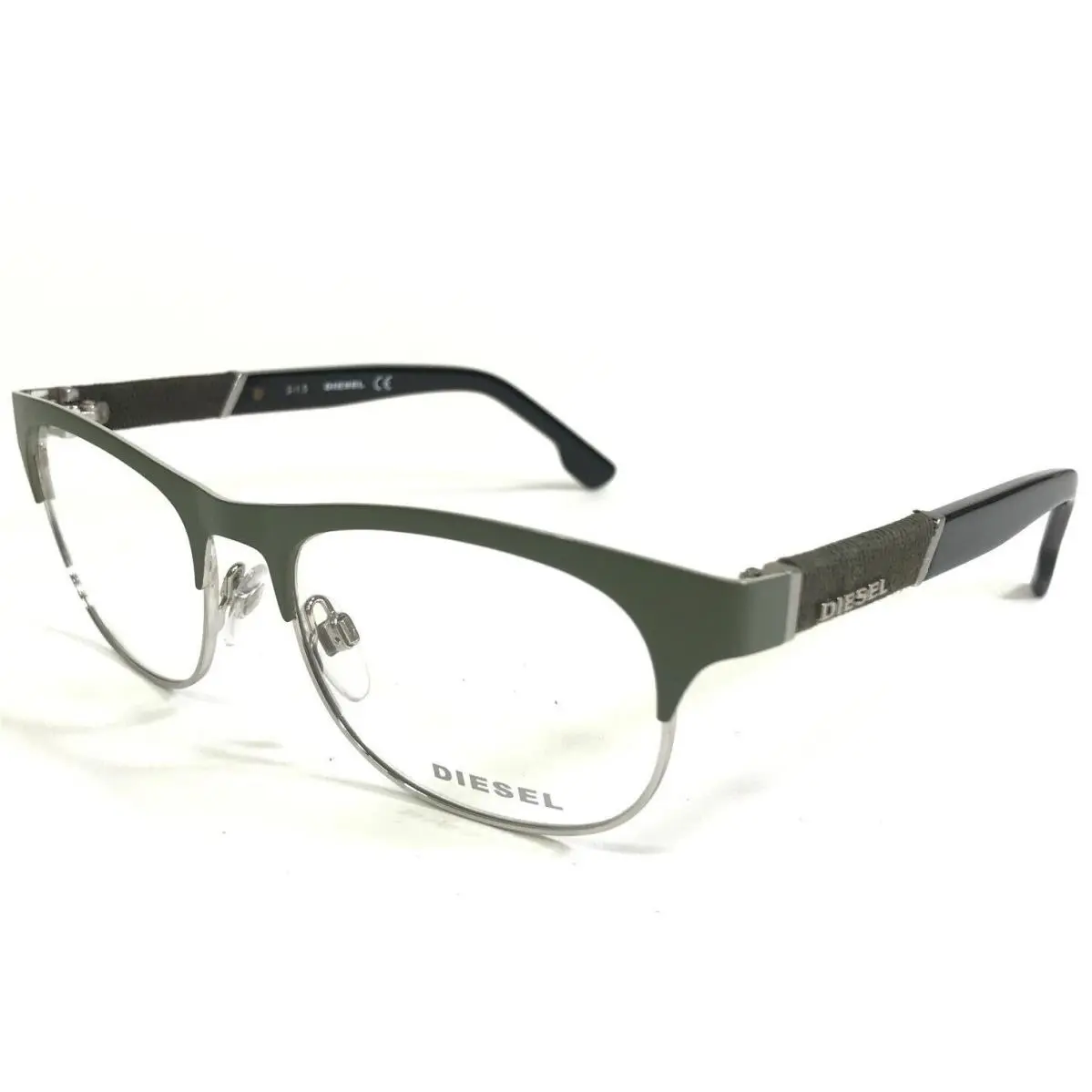 Diesel Eyeglasses Frames DL5125 col.097 Black Green Silver Denim 52-17-145