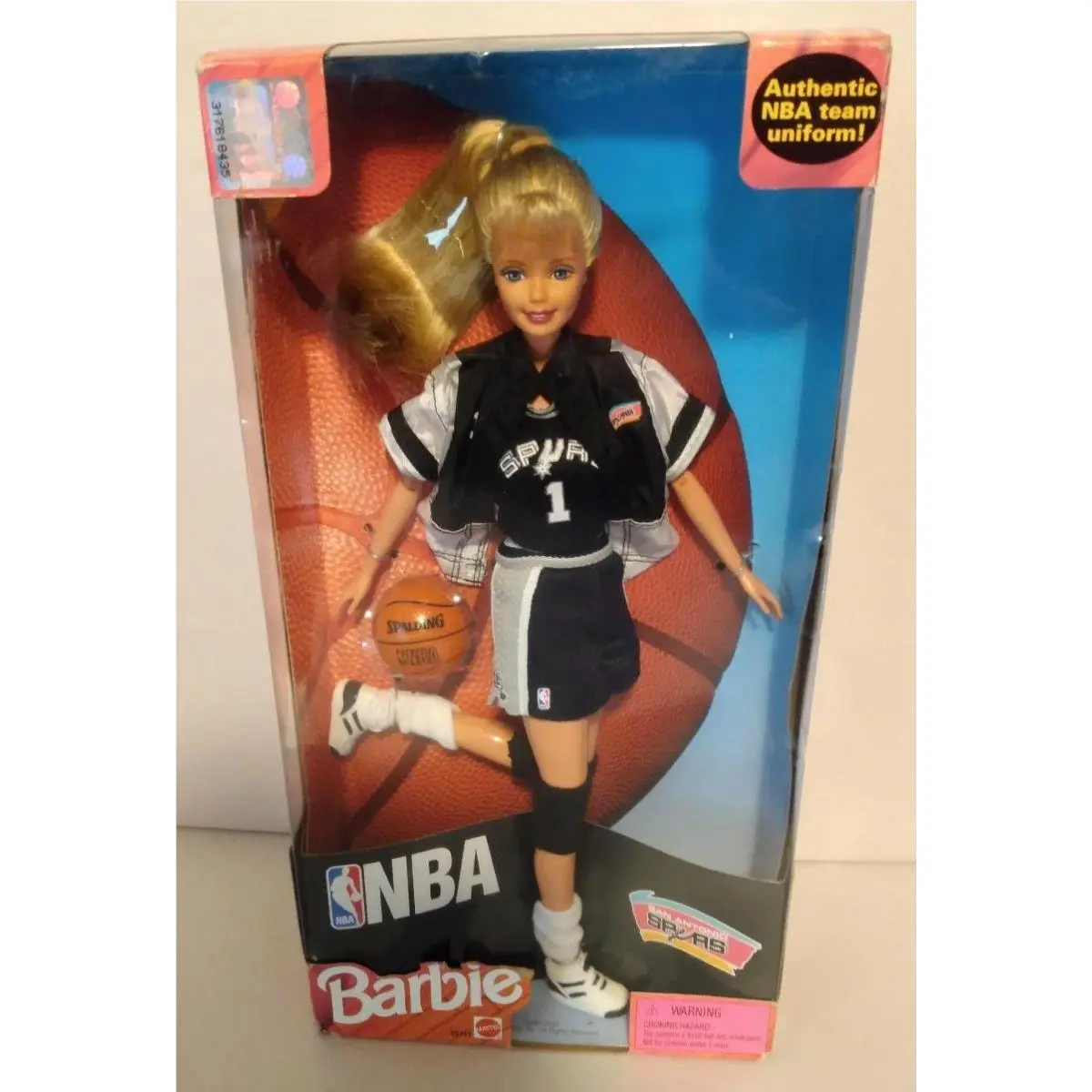 Vintage 1998 Nba Barbie Doll : San Antonio Spurs - Nrfb - Wemby Uniform