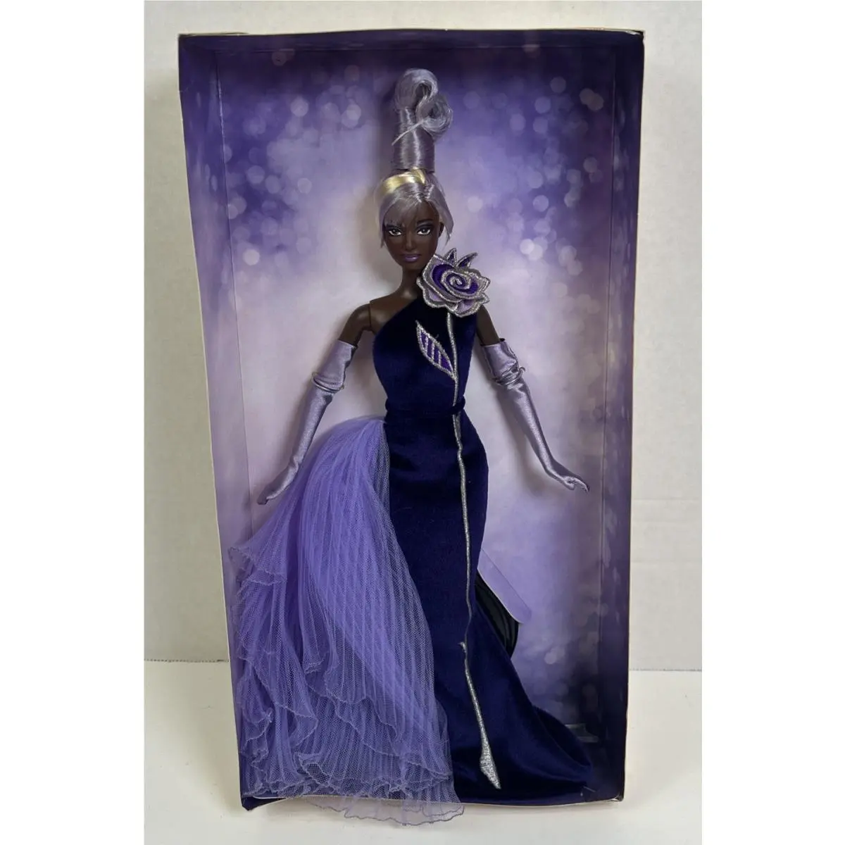 The Sterling Silver Rose Barbie African American Avon Exclusive Bob Mackie 55451