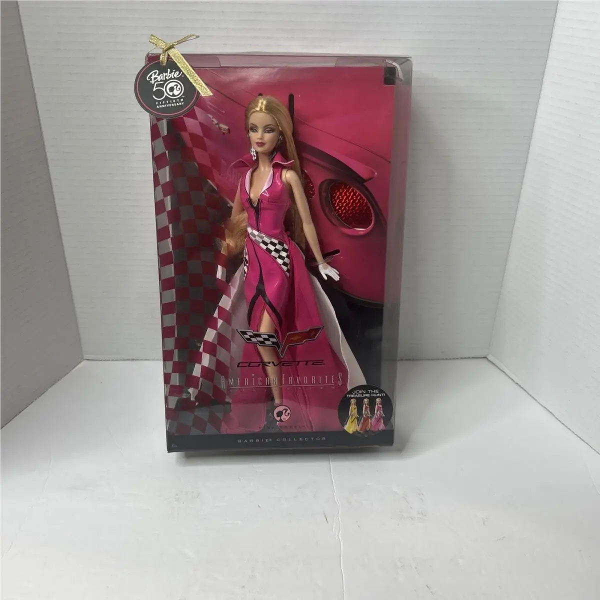 2008 American Favorites Corvette Barbie Doll Pink Dress