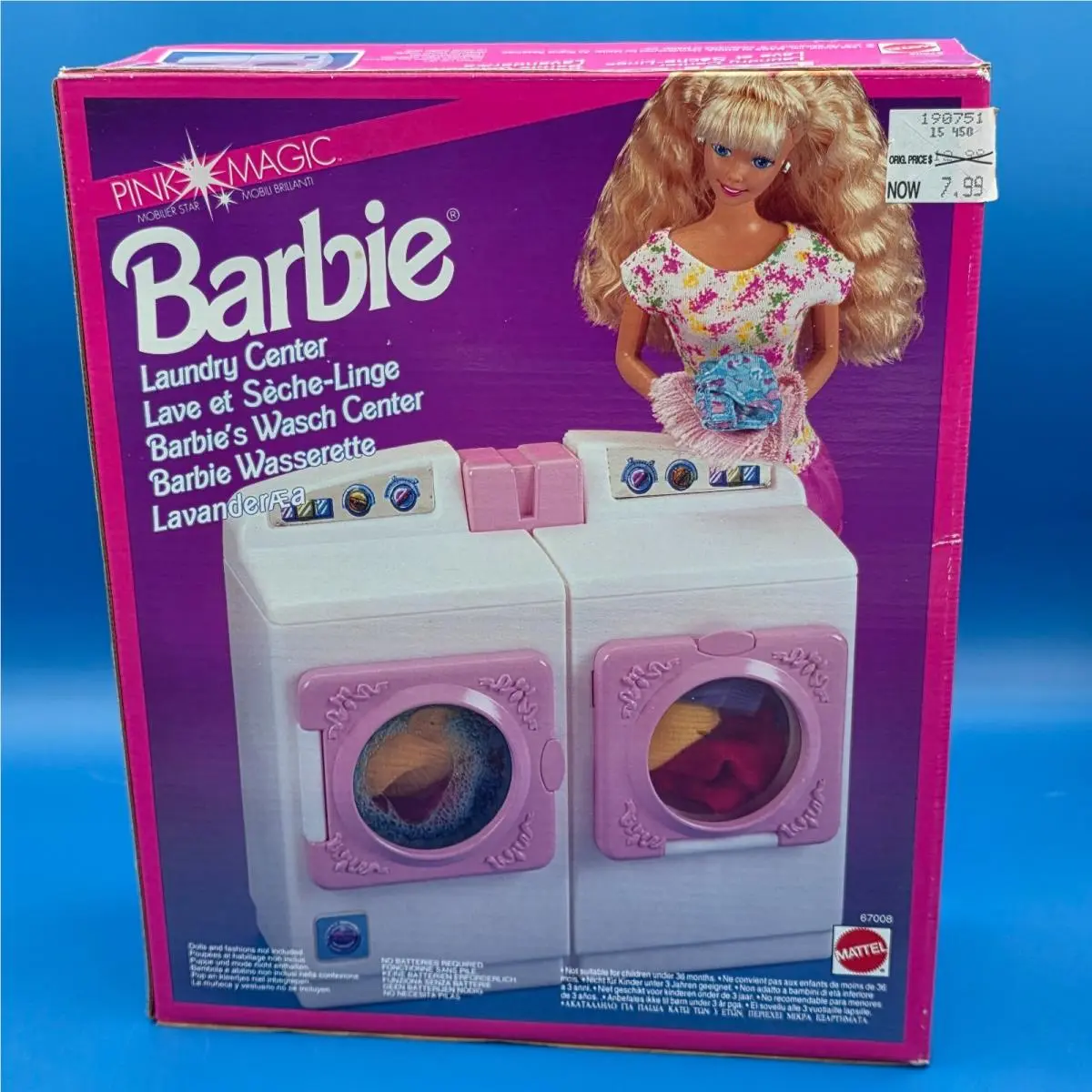 1992 Barbie Laundry Center Foreign Text 67008