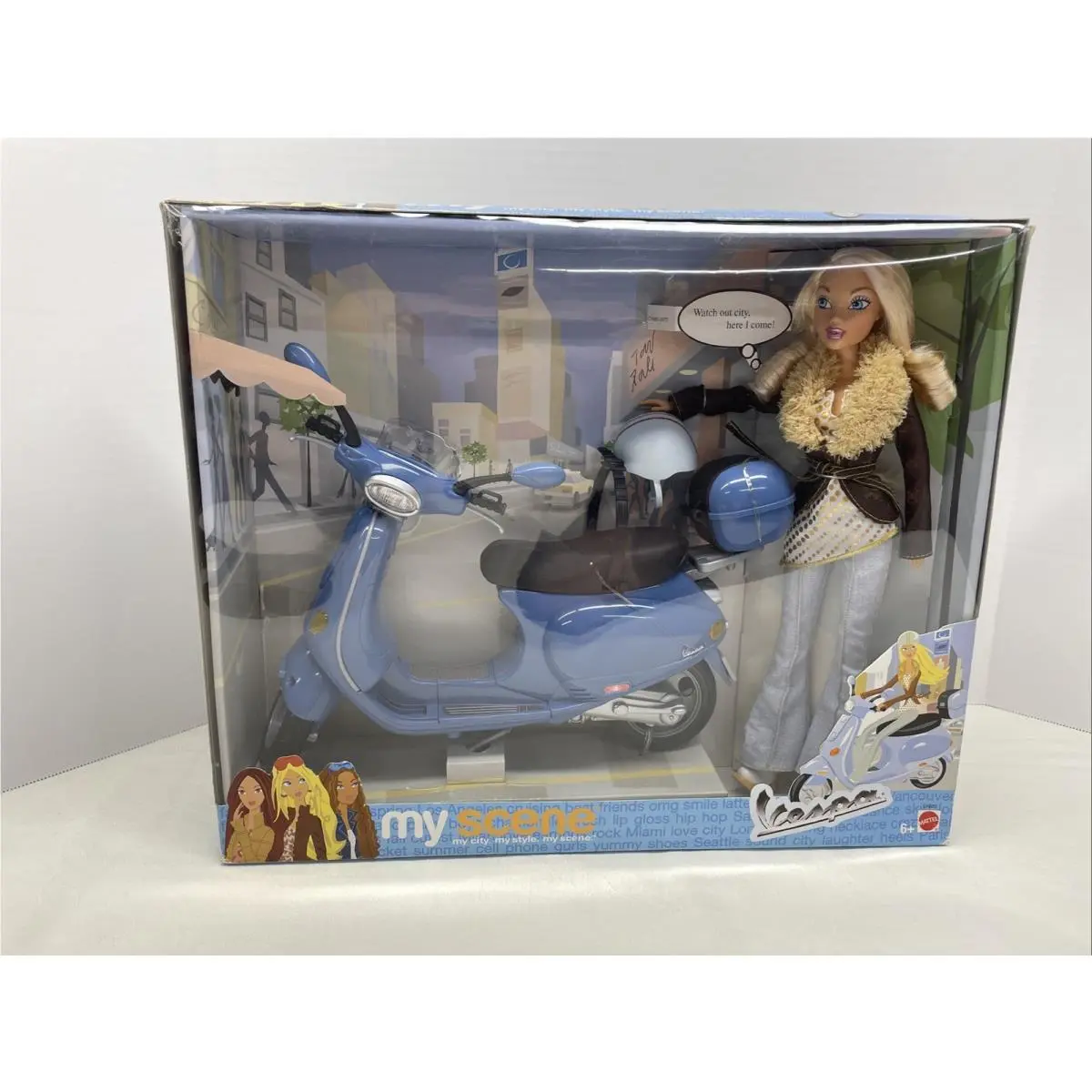 Barbie Mattel My Scene Barbie Doll with Vespa Box