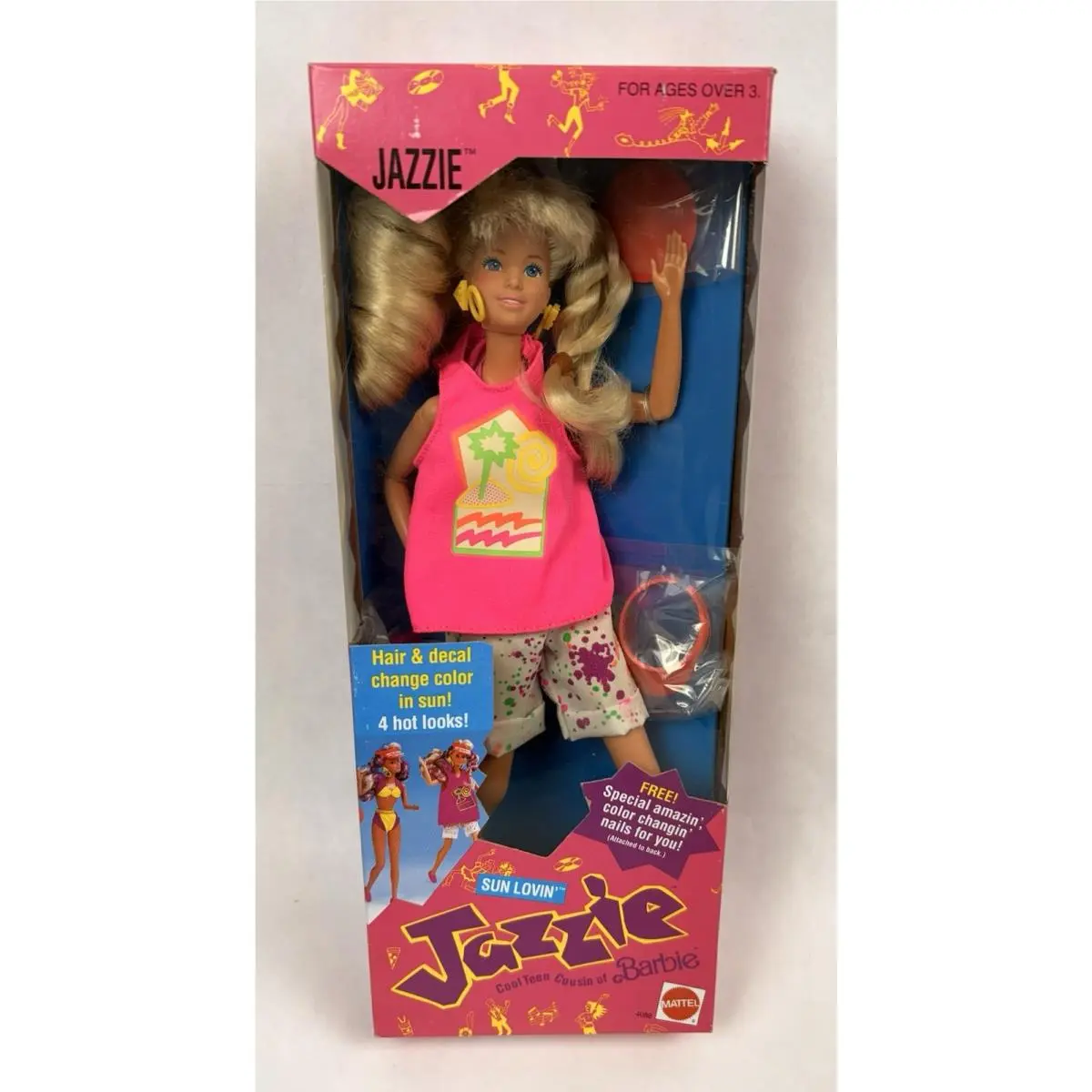 Vintage 1990 Sun Lovin` Jazzie Doll 4088 Teen Cousin Of Barbie Mib