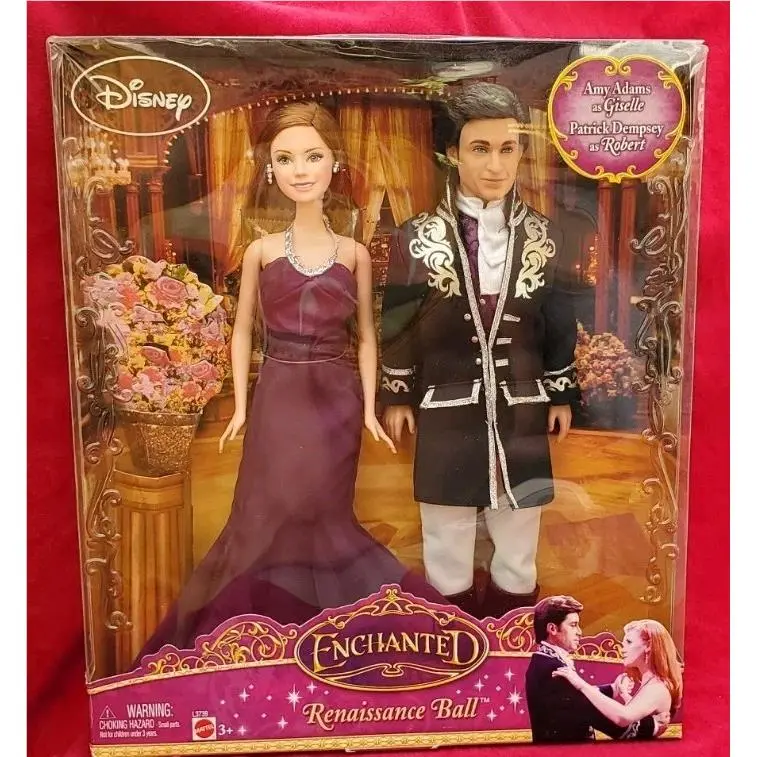 Mattel Barbie Disney “enchanted” Giselle and Robert Renaissance Ball Dolls 2007