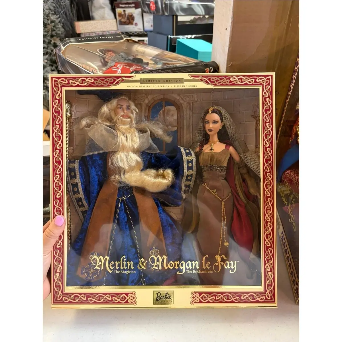 Merlin The Magician Morgan le Fay The Enchantress Barbie Ken Giftset Nrfb